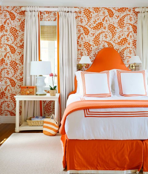 trang trí đồ nội thất màu cam